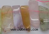 CTD367 Top drilled 10*25mm - 10*45mm wand multicolor quartz beads