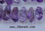 CTD3690 Top drilled 6*16mm - 10*25mm sticks amethyst beads