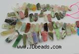 CTD3698 Top drilled 10*20mm - 12*40mm sticks mixed gemstone beads