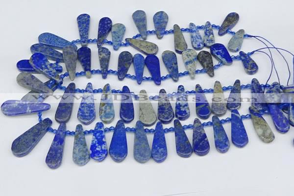 CTD3716 Top drilled 10*20mm - 15*45mm freeform lapis lazuli beads