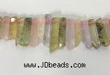 CTD3728 Top drilled 8*20mm - 10*50mm sticks mixed quartz beads