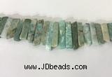 CTD3735 Top drilled 8*20mm - 10*50mm sticks amazonite gemstone beads