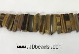 CTD3738 Top drilled 8*20mm - 10*50mm sticks yellow tiger eye beads