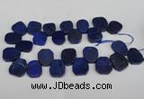 CTD380 Top drilled 18*25mm - 22*30mm freeform lapis lzuli beads