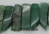 CTD387 Top drilled 10*20mm - 12*50mm wand green aventurine beads