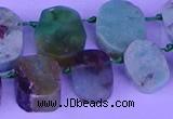 CTD3895 Top drilled 12*16mm - 13*18mm freeform Australia chrysoprase beads