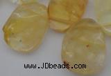 CTD391 Top drilled 20*25mm - 22*30mm freeform citrine beads