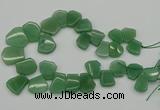 CTD398 Top drilled 15*18mm - 25*30mm freeform green aventurine beads