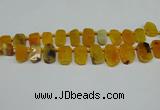 CTD4002 Top drilled 14*22mm - 22*42mm freeform agate gemstone beads