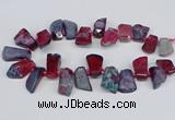 CTD4012 Top drilled 18*25mm - 25*35mm freeform agate beads