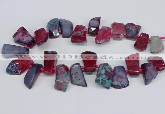 CTD4012 Top drilled 18*25mm - 25*35mm freeform agate beads