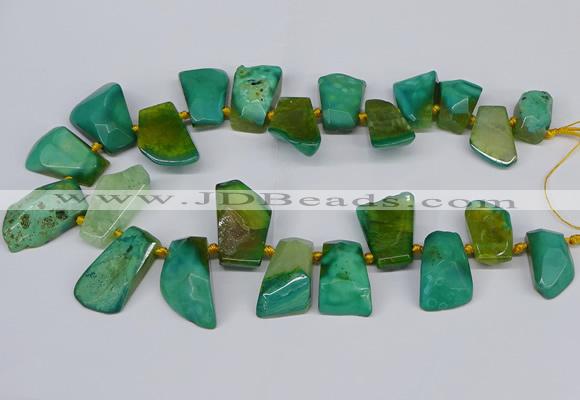 CTD4016 Top drilled 18*25mm - 25*35mm freeform agate beads