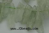 CTD412 Top drilled 8*25mm - 12*40mm nuggets green quartz beads