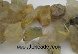 CTD428 Top drilled 8*12mm - 13*18mm nuggets golden rutilated quartz beads