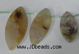 CTD48 Top drilled 15*30mm – 16*45mm marquise bamboo leaf agate beads