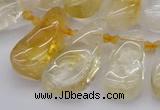 CTD482 Top drilled 10*22mm - 15*45mm freeform citrine beads