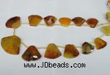 CTD507 Top drilled 25*30mm - 35*40mm freeform agate beads