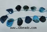 CTD509 Top drilled 25*30mm - 35*40mm freeform agate beads