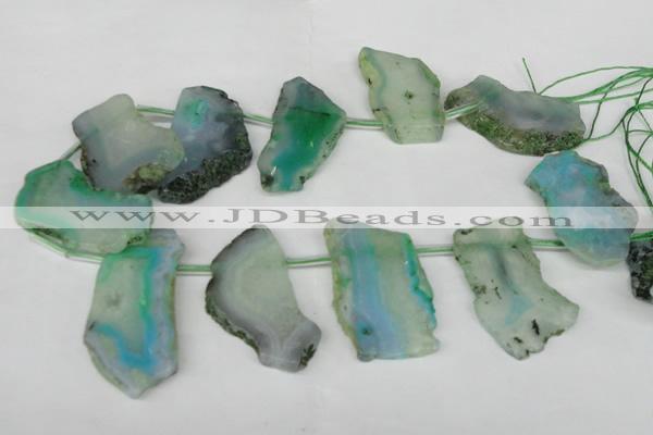 CTD516 Top drilled 20*35mm - 35*48mm freeform agate beads