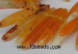 CTD584 Top drilled 6*20mm - 6*45mm wand agate gemstone beads