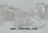 CTD624 Top drilled 8*15mm - 10*25mm faceted nuggets white crystal beads