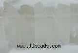 CTD626 Top drilled 10*25mm - 12*45mm faceted nuggets white crystal beads