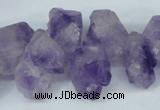 CTD630 Top drilled 8*12mm - 18*25mm faceted nuggets amethyst beads