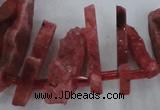 CTD671 Top drilled 10*25mm - 12*45mm wand agate gemstone beads