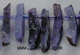 CTD672 Top drilled 10*25mm - 12*45mm wand agate gemstone beads