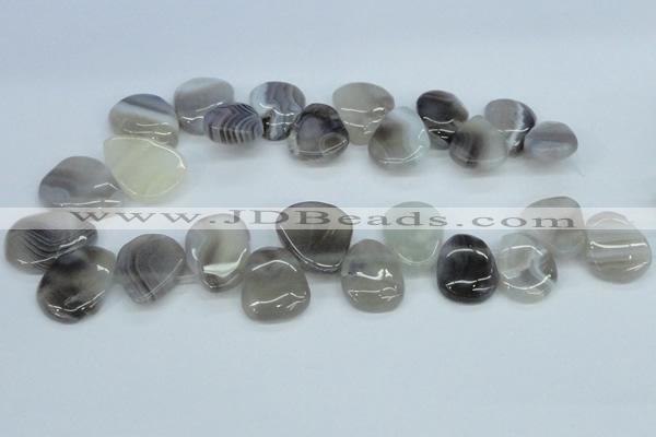 CTD695 Top drilled 18*25mm - 22*30mm freeform agate gemstone beads