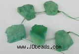 CTD763 Top drilled 25*30mm - 30*35mm freeform agate beads