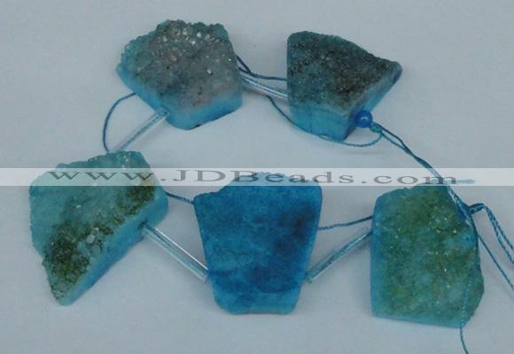 CTD764 Top drilled 25*30mm - 30*35mm freeform agate beads