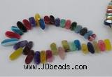 CTD792 Top drilled 10*18mm - 12*30mm wand agate gemstone beads