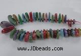 CTD793 Top drilled 15*25mm - 25*40mm freeform agate gemstone beads