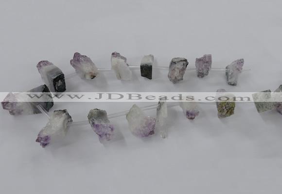 CTD797 Top drilled 18*20mm - 25*40mm freeform amethyst gemstone beads