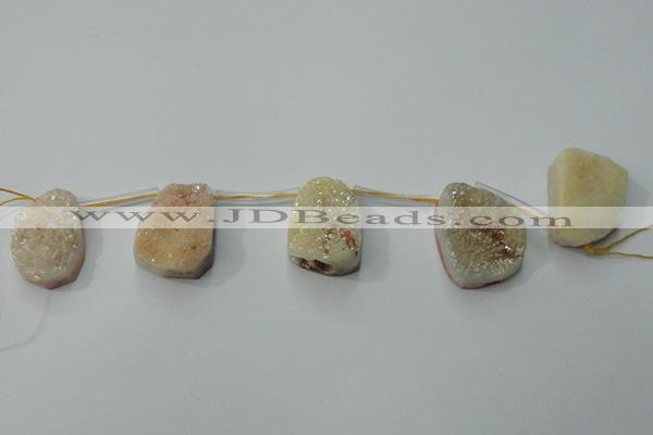 CTD801 Top drilled 20*30mm - 25*35mm freeform agate beads