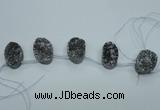 CTD805 Top drilled 20*30mm - 25*35mm freeform agate beads