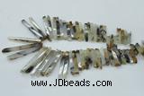 CTD830 15.5 inches 6*30mm - 7*65mm sticks montana agate beads