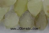 CTD931 Top drilled 13*18mm - 18*25mm freeform lemon quartz beads