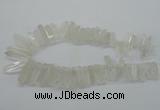 CTD937 Top drilled 6*20mm - 8*35mm sticks white crystal beads