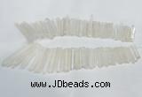 CTD939 Top drilled 5*25mm - 6*60mm sticks white crystal beads