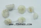 CTD960 Top drilled 15*20mm - 20*25mm nuggets plated druzy agate beads