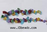 CTD981 Top drilled 10*15mm - 15*25mm nuggets plated druzy agate beads