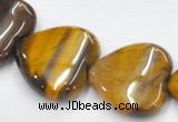 CTE06 15.5 inches 14mm heart yellow tiger eye beads wholesale