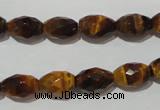 CTE1113 15.5 inches 8*12mm faceted rice yellow tiger eye beads