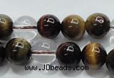 CTE1126 15 inches 8mm round mixed tiger eye & white crystal beads