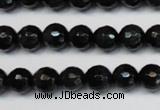 CTE1185 15.5 inches 6mm faceted round blue tiger eye beads