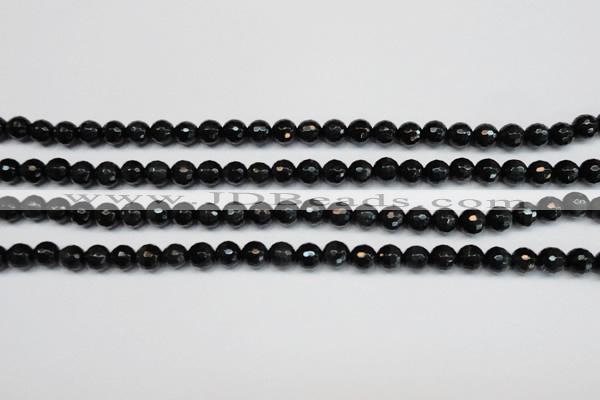 CTE1185 15.5 inches 6mm faceted round blue tiger eye beads