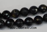 CTE1188 15.5 inches 10mm faceted round blue tiger eye beads