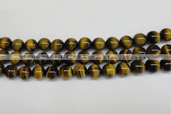 CTE1221 15.5 inches 12mm round AB+ grade yellow tiger eye beads